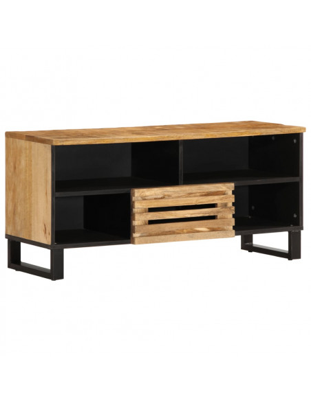 Mobile Porta TV 100x34x46 cm in Massello di Mango Grezzo