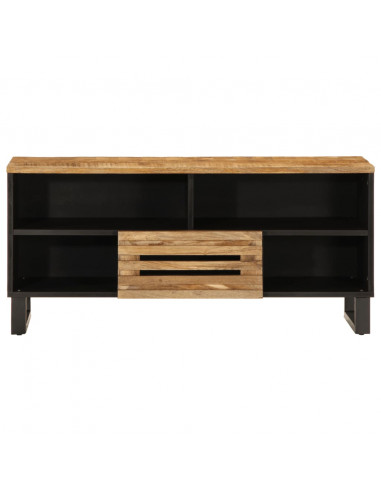 Mobile Porta TV 100x34x46 cm in Massello di Mango Grezzo