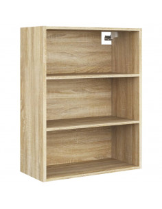 Armadietto Pensile a Parete Rovere Sonoma 69,5x32,5x90 cm 2