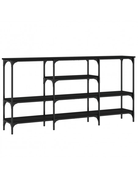 Tavolino Consolle Nero 160x29x80 cm in Legno Multistrato