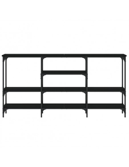 Tavolino Consolle Nero 160x29x80 cm in Legno Multistrato