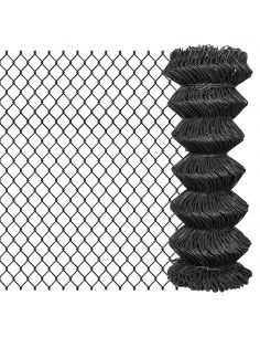 Recinzione in Rete in Acciaio 25x1 m Grigio 2