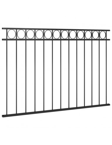 Pannello di Recinzione in Acciaio 1,7x1 m Nero