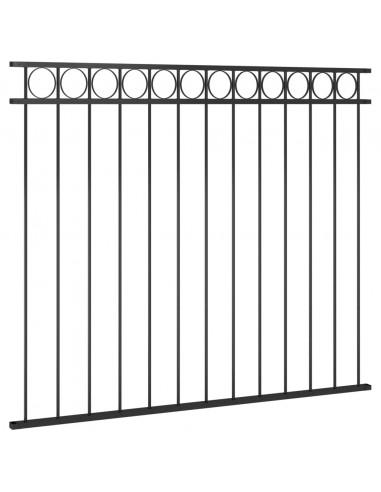 Pannello di Recinzione in Acciaio 1,7x1,5 m Nero