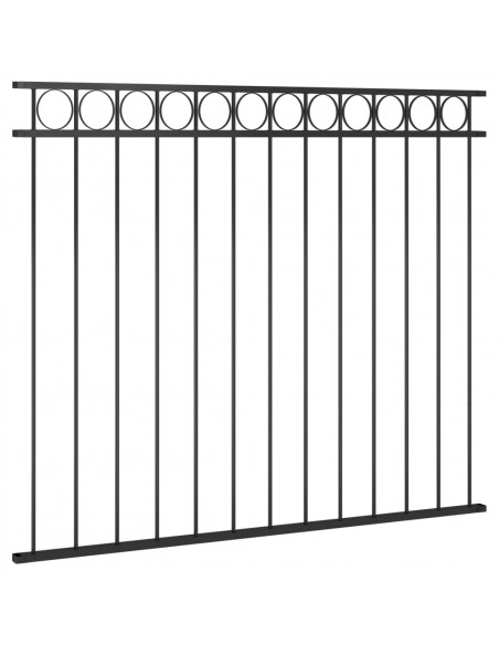 Pannello di Recinzione in Acciaio 1,7x1,5 m Nero
