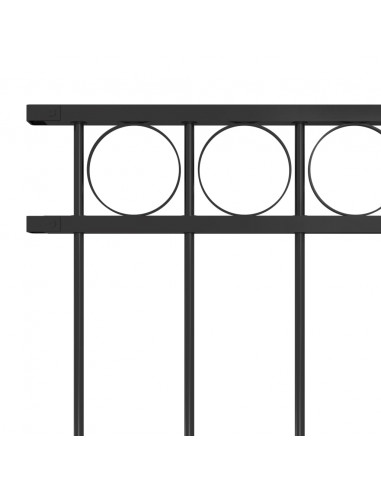 Pannello di Recinzione in Acciaio 1,7x1,5 m Nero