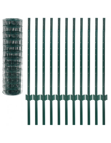 Recinzione Euro 20x1 m in Acciaio Verde