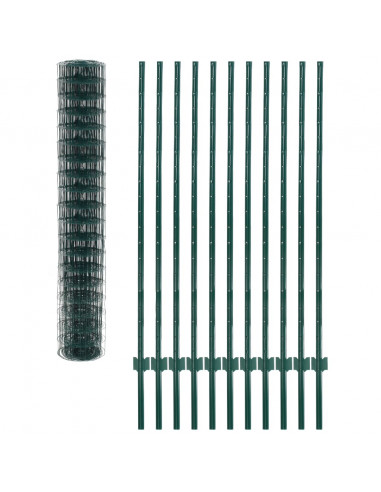 Recinzione Euro 20x1,5 m in Acciaio Verde