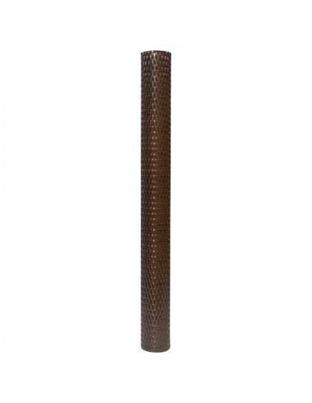 Paravento da Balcone Marrone e Nero 500x90 cm in Polyrattan