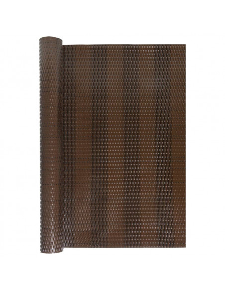 Paravento da Balcone Marrone e Nero 600x90 cm in Polyrattan