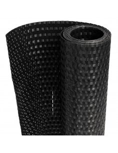 Paravento da Balcone Nero 600x80 cm in Polyrattan 2
