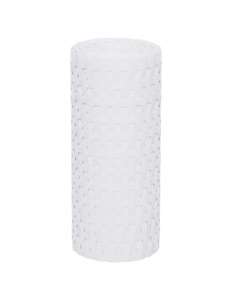 Schermi da Balcone 5 pz Bianchi 255x19 cm in Polyrattan