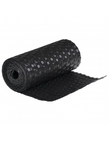 Schermi da Balcone 10 pz Neri 255x19 cm in Polyrattan