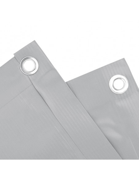 Paravento da Giardino Grigio 400x75 cm in PVC