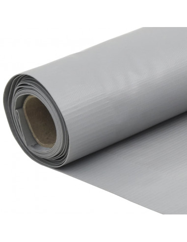 Paravento da Giardino Grigio 600x75 cm in PVC