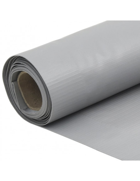 Paravento da Giardino Grigio 600x75 cm in PVC