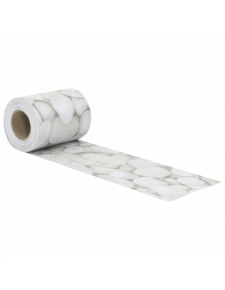 Paravento da Giardino 4 pz Aspetto Marmo Grigio 35x0,19 cm PVC