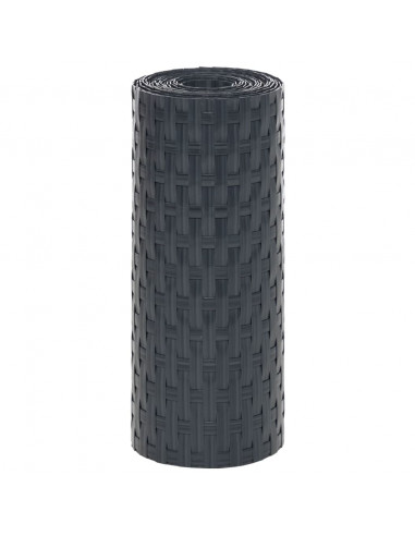Schermi da Balcone 5 pz Antracite 255x19 cm Polyrattan