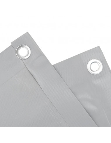 Paravento da Giardino Grigio 600x90 cm in PVC