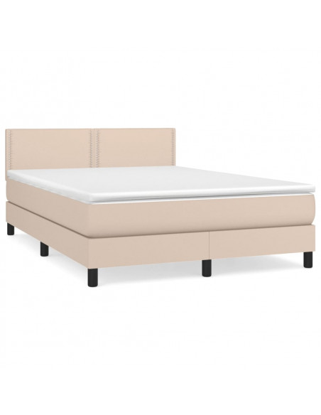 Giroletto a Molle con Materasso Cappuccino 140x190cm Similpelle