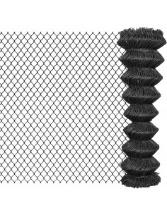 Recinzione in Rete in Acciaio 25x1,5 m Grigio 2