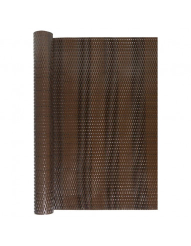 Paravento da Balcone Marrone e Nero 600x100 cm in Polyrattan
