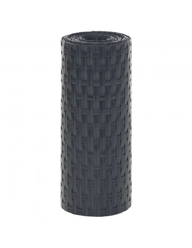 Schermi da Balcone 10 pz Antracite 255x19 cm in Polyrattan
