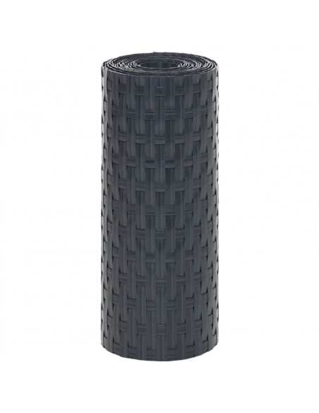 Schermi da Balcone 10 pz Antracite 255x19 cm in Polyrattan