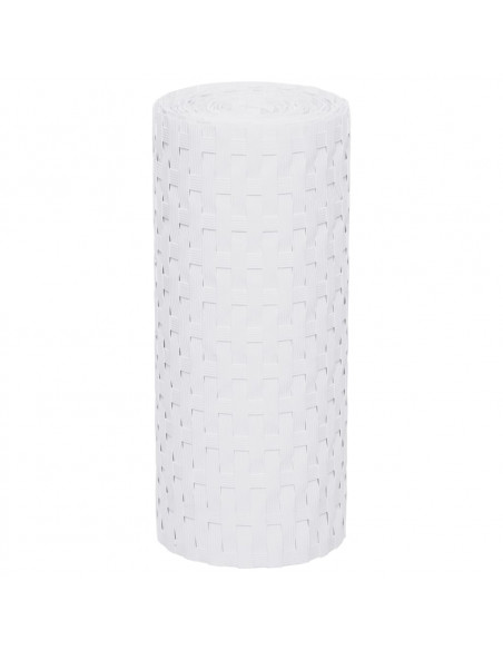 Schermi da Balcone 10 pz Bianchi 255x19 cm in Polyrattan