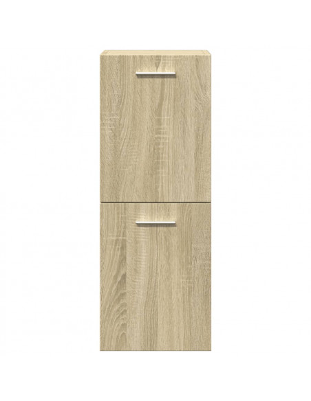 Set Mobili da Bagno 3 pz Rovere Sonoma in Legno Multistrato