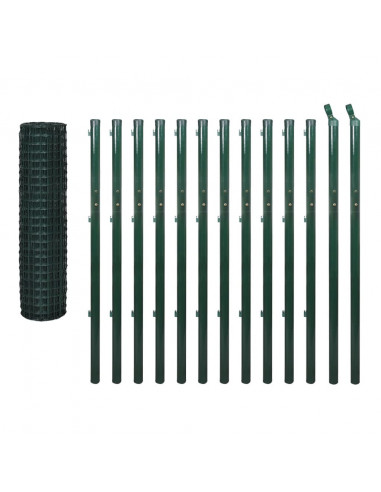 Recinzione Euro in Acciaio 25x1,7 m Verde