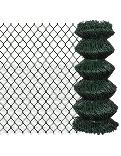 Recinzione a Rete in Acciaio 0,8x25 m Verde 2