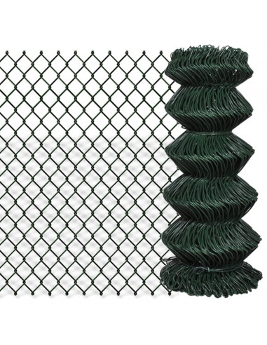 Recinzione a Rete in Acciaio 0,8x25 m Verde