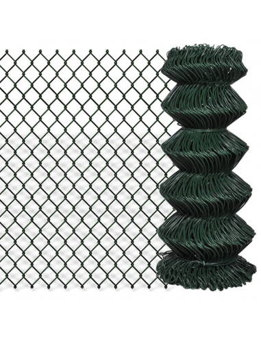Recinzione a Rete in Acciaio 0,8x15 m Verde