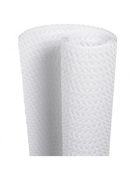 Paravento da Balcone Bianco 500x80 cm in Polyrattan