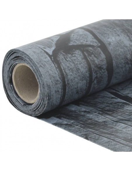 Paravento da Giardino con Aspetto Pietra Grigio 500x75 cm PVC