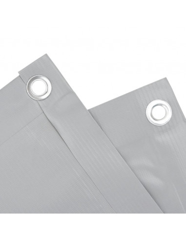 Paravento da Giardino Grigio 700x75 cm in PVC