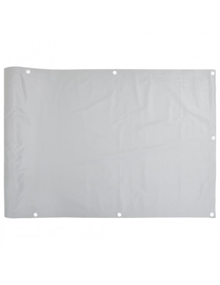 Paravento da Giardino Grigio 400x90 cm in PVC