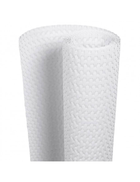 Paravento da Balcone Bianco 600x100 cm in Polyrattan