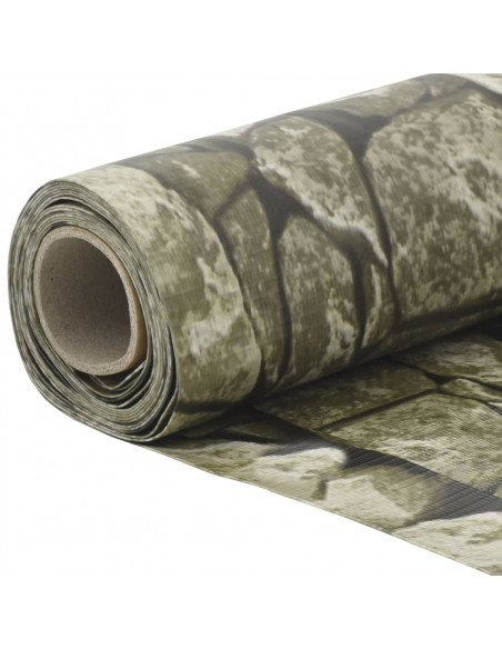 Paravento da Giardino con Aspetto Pietra 300x75 cm PVC