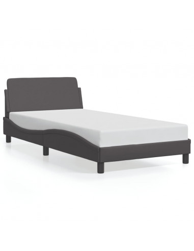 Giroletto con Testiera Crema 100x200 cm in Similpelle