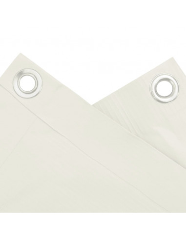 Paravento da Giardino Bianco 500x75 cm in PVC