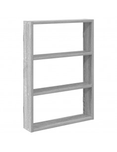 Mensola a Muro Grigio Sonoma 43x9x60 cm in Truciolato 2