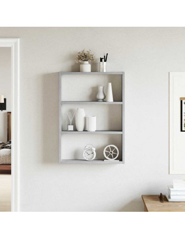 Mensola a Muro Grigio Sonoma 43x9x60 cm in Truciolato