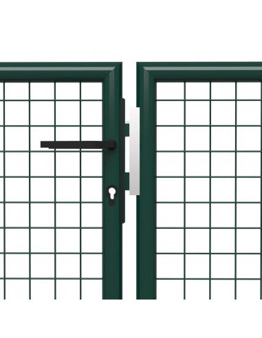 Cancello per Giardino in Acciaio 400x150 cm Verde
