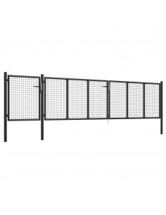 Cancello per Giardino in Acciaio 500x100 cm Antracite 2