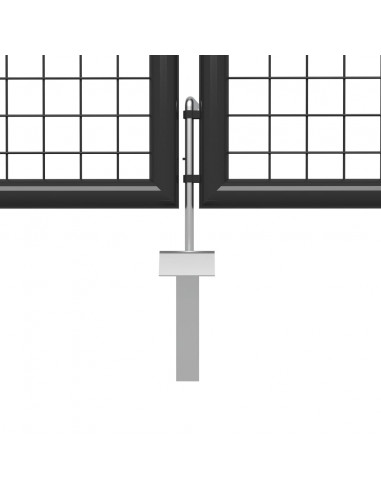 Cancello per Giardino in Acciaio 500x100 cm Antracite