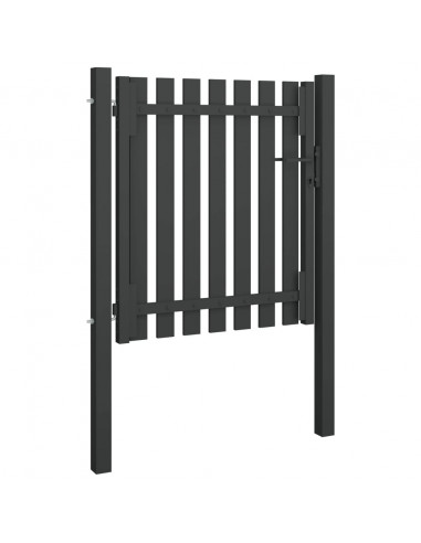 Cancello per Recinzione in Acciaio 1x1,25 m Antracite