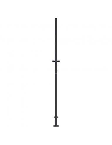 Cancello Giardino Antracite 105x205 cm in Acciaio Design Bambù