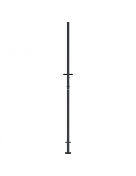 Cancello Giardino Antracite 105x205 cm in Acciaio Design Bambù